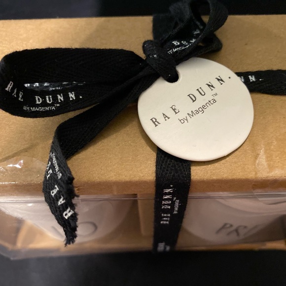 Rae Dunn HELLO/PRETTY mini canisters w/flower toppers 3.5x2.5” New in Box - Picture 4 of 9